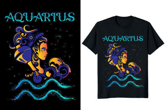 Aquarius Vintage Graphics for T-Shirt Designs