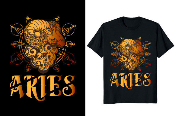 Aries Zodiac Graphics for T-Shirt Designs