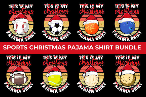 Christmas Pajama Graphics & Print Templates
