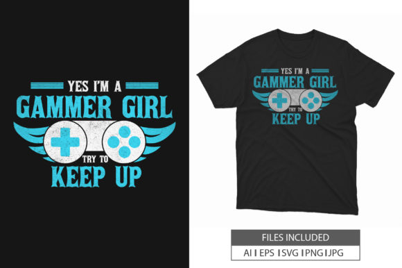 Gamer Girl Graphics for T-Shirt Designs