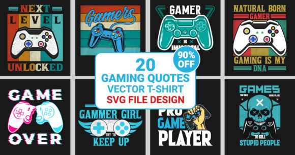 Gaming Quotes T-Shirt Design Bundle Review