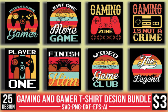 Gaming T-Shirt Design Bundles Review