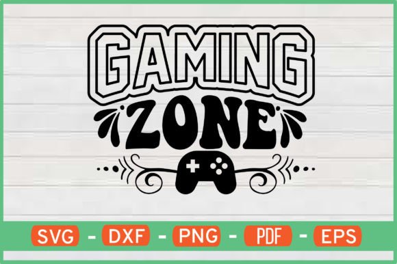 Gaming Zone T-Shirt Designs Svg for Graphics Crafts