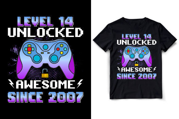 Level 14 Unlocked: Gaming Graphics for T-Shirt Designs