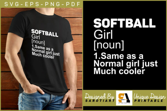 Softball Gaming Definition SVG for Crafts & Graphics