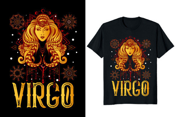 Virgo Zodiac Graphics for T-Shirt Designs